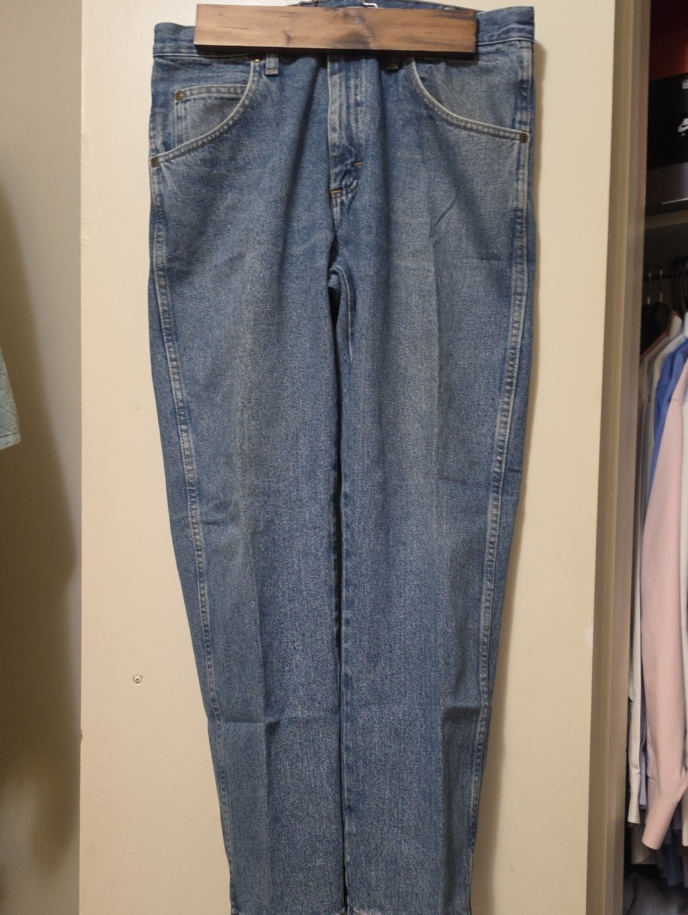 Wrangler Light Blue Denim Regular Fit Jeans 34x29